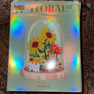 Floral art sunflower blocks